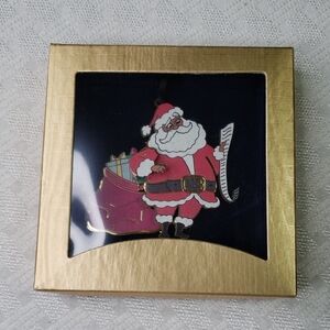 Black Paper Party Ornament Santa's List NWT